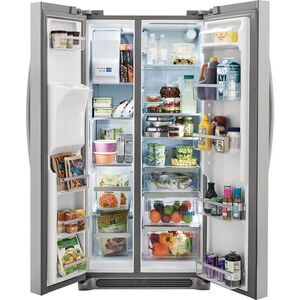 Frigidaire Gallery 33 in. 22.3 cu. ft. Side-by-Side Refrigerator with Ice & Water Dispenser - Stainless Steel, , hires