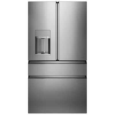 Cafe 36 in. 27.8 cu. ft. Smart 4-Door French Door Refrigerator with External Ice & Water Dispenser - Platinum Glass | CVE28DM5NS5