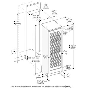 Gaggenau 400 Series 24 in. Built-in Wine Coolers with Metal & Wood Racks, Multi-Temperature Zones & 99 Bottle Capacity - Stainless Steel, , hires