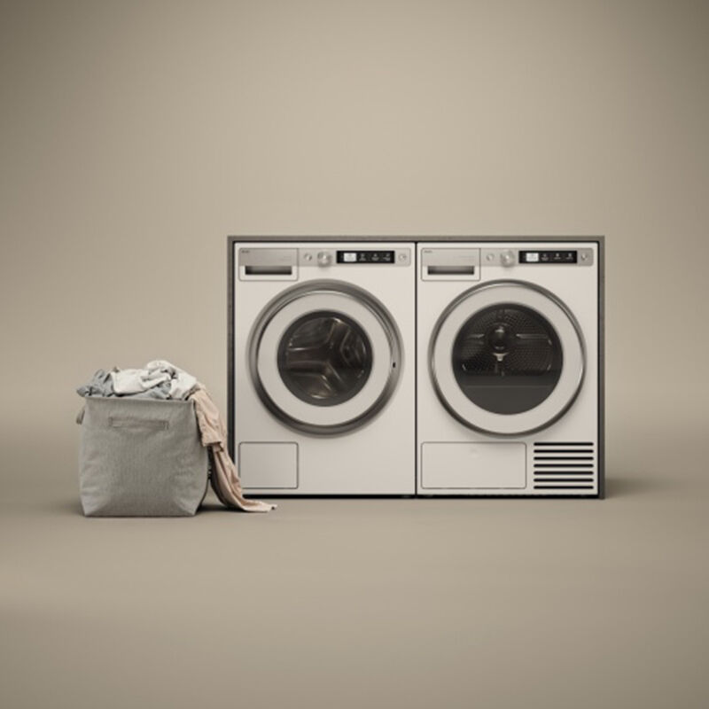 Asko 7-Series 24 in. 5.2 cu. ft. Smart Stackable Ventless Electric Dryer with Heat Pump, Sensor Dry & Steam Cycle - White, , hires