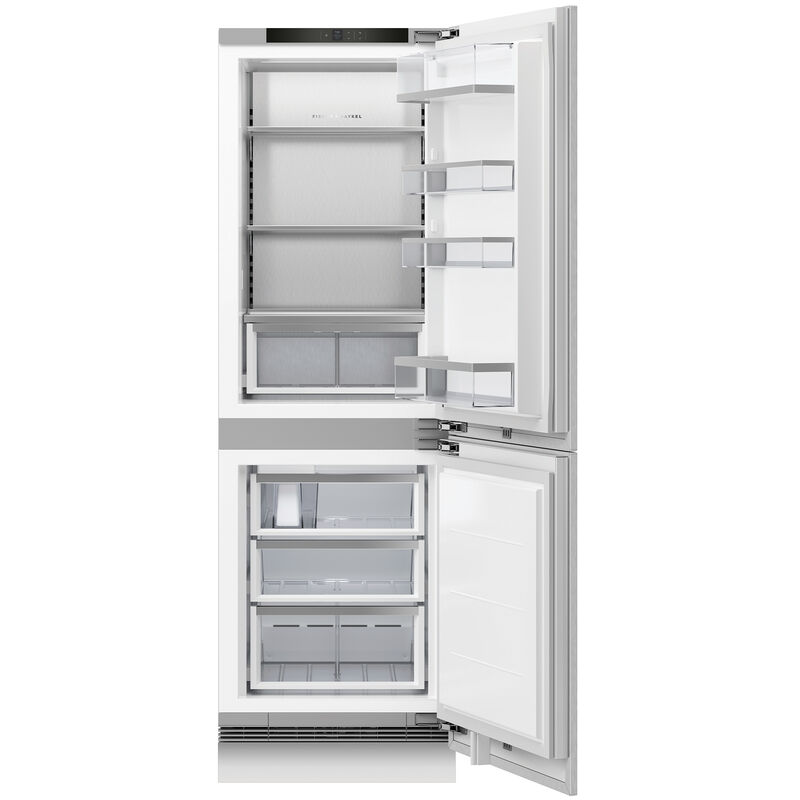 Fisher & Paykel Series 9 24 in. Built-In 10.7 cu. ft. Smart Counter Depth Bottom Freezer Refrigerator with Internal Water Dispenser Custom Panel Ready, , hires