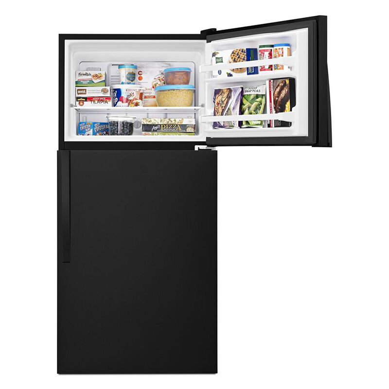 Whirlpool 30 in. 18.2 cu. ft. Top Freezer Refrigerator - Black, Black, hires