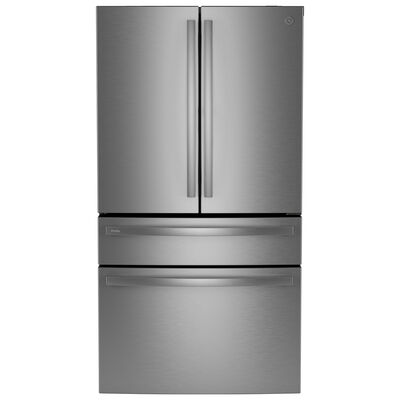 GE Profile 36 in. 23.2 cu. ft. Smart Counter Depth 4-Door French Door Refrigerator with Internal Water AutoFill Pitcher - Fingerprint Resistant Stainless | PJE23BYWFS
