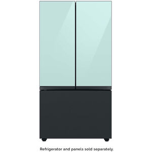 Samsung BESPOKE 3-Door French Door Top Panel for Refrigerators - Morning Blue Glass, , hires