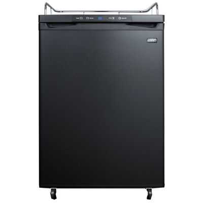 Summit Commercial 24 in. 5.6 cu. ft. Beer Dispenser with Digital Controls & Digital Thermostat - Black | SBC635MBI7NK