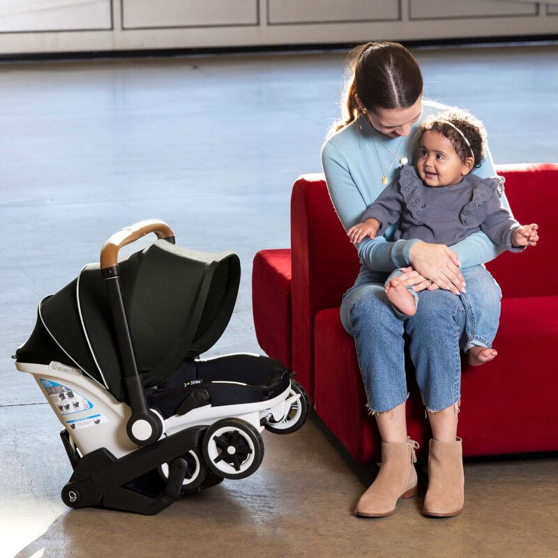 Evenflo Gold Shyft DualRide with Carryall Storage Infant Car Seat & Stroller Combo - Opal Pink, Opal Pink, hires