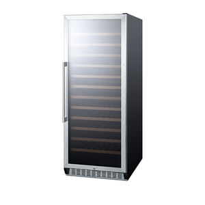 Summit 24 in. Wine Cooler with Wood Racks, Single Temperature Zone & 102 Bottle Capacity - Stainless Steel, , hires