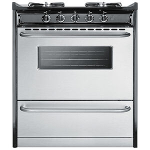 Summit 30 in. 3.7 cu. ft. Oven Slide-In Natural Gas Range with 4 Sealed Burners - Stainless Steel, , hires