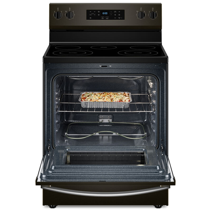 Whirlpool 30 in. 5.3 cu. ft. Freestanding Electric Range with 5 Radiant Burners - Black Stainless Steel, Black Stainless Steel, hires