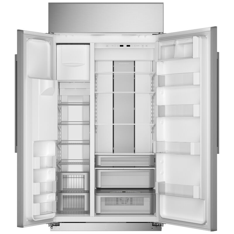 Monogram 42 in. 24.4 cu. ft. Built-In Smart Counter Depth Side by Side Refrigerator with Ice & Water Dispenser - Stainless Steel, , hires