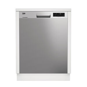 Beko 24 in. Built-In Dishwasher with Front Control, 48 dBA Sound Level, 14 Place Settings, 5 Wash Cycles & Sanitize Cycle - Stainless Steel, , hires