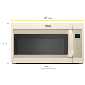 Whirlpool 30 1.9 Cu. Ft. Over-the-Range Microwave with 10 Power Levels,  300 CFM & Sensor Cooking Controls - Biscuit