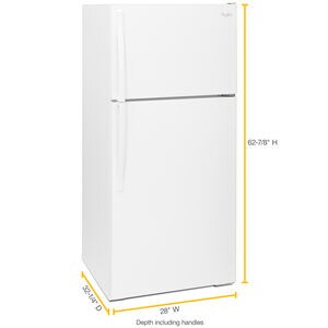 Whirlpool 28 in. 14.3 cu. ft. Top Freezer Refrigerator - White, White, hires