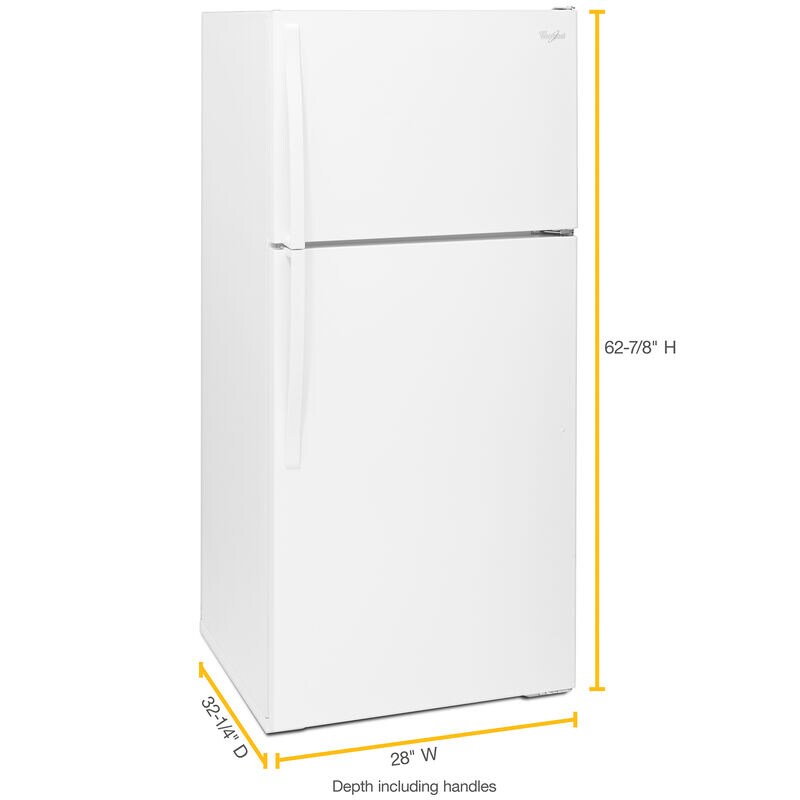 Whirlpool 28 in. 14.3 cu. ft. Top Freezer Refrigerator - White, White, hires