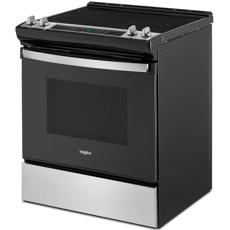 Whirlpool 30 in. 4.8 cu. ft. Slide-In Electric Range with Radiant Burners - Stainless Steel, Stainless Steel, hires