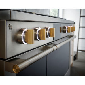 Monogram Statement Series 48 in. 8.2 cu. ft. Smart Air Fry True European Convection Double Oven Dual Fuel Range with 4 Sealed Burners, Grill & Griddle - Stainless Steel, , hires