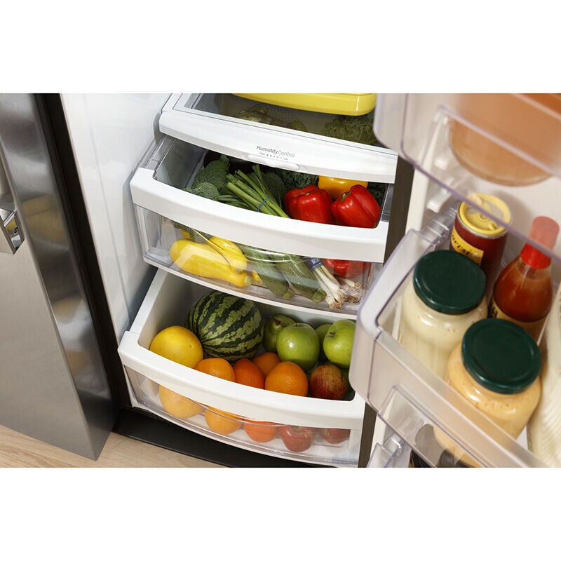 GE 36 in. 25.3 cu. ft. Side by Side Refrigerator with Ice