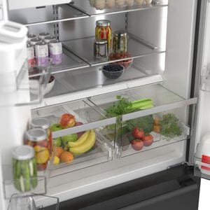 Bosch 500 Series 36 in. 21.6 cu. ft. Smart Counter Depth French Door Refrigerator with Ice & Water Dispenser - Black Stainless Steel, , hires