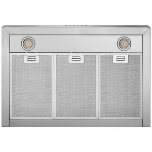 GE 30 in. Convertible Chimney Style Range Hood with 350 CFM, 4 Fan Speeds & 2 LED Lights - Stainless Steel, , hires