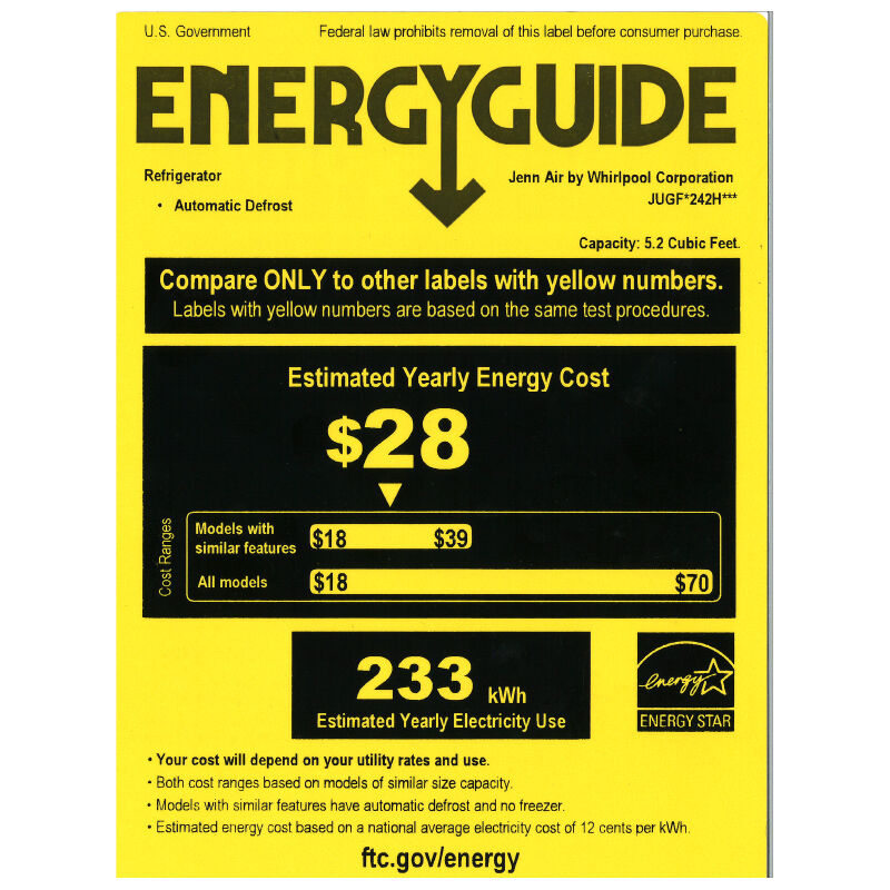 JennAir Rise 24 in. 5.0 cu. ft. Left-Hinged Built-In Undercounter Refrigerator - Stainless Steel, , hires