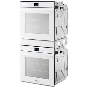 Whirlpool 24 in. 5.8 cu. ft. Smart Front Control Electric Double Wall Oven with True European Convection - White, White, hires