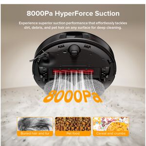 Roborock QR598 Wi-Fi Connected Auto-Empty Pet Robotic Vacuum/Mop Combo with Voice Control & Cleaning Station, , hires