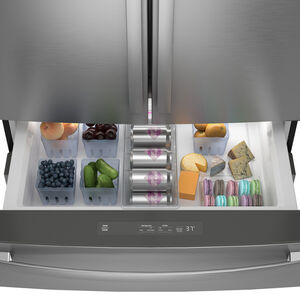 GE Profile 36 in. 23.2 cu. ft. Smart Counter Depth 4-Door French Door Refrigerator with Internal Water AutoFill Pitcher - Fingerprint Resistant Stainless, , hires