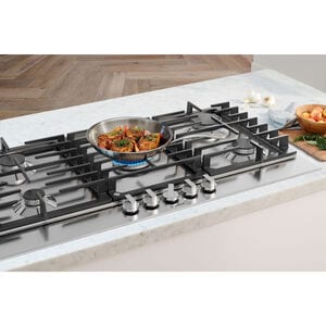 Bosch 300 Series 36 in. 5-Burner Natural Gas Cooktop with Simmer Burner & Power Burner - Stainless Steel, , hires