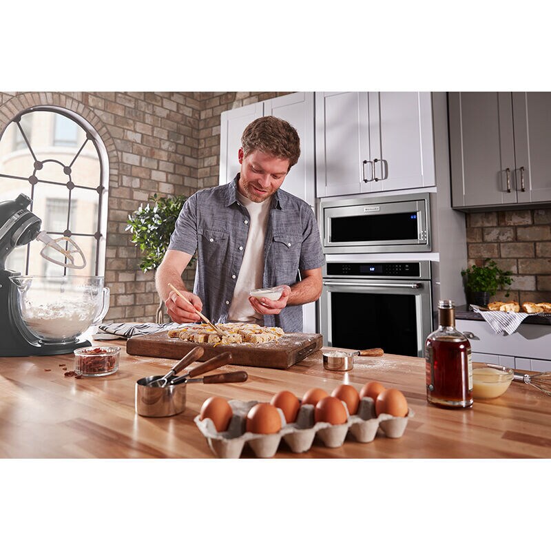 KitchenAid 30 in. 1.1 cu.ft Built-In Microwave with 10 Power Levels & Sensor Cooking Controls - Stainless Steel, , hires