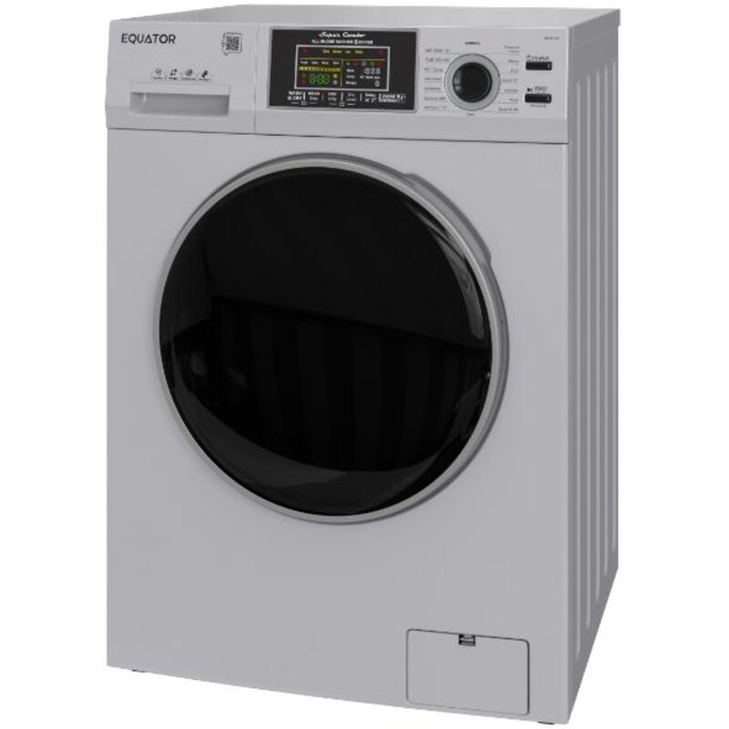 Equator Max 24 in. 2.47 cu. ft. Electric Front Load Convertible (Vented/Ventless) All-in-One Combo with Pet Cycle, Sanitize Cycle & Sensor Dry - Silver, , hires