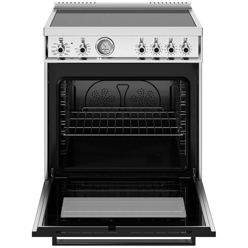 Bertazzoni Professional Series 30 in. 4.7 cu. ft. Dual Convection Electric Range with 4 Induction Burners - Stainless Steel, , hires