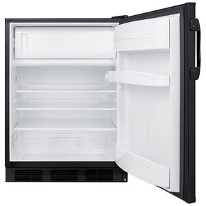 Summit 24 in. 5.1 cu. ft. Left-Hinged Undercounter Refrigerator - Black, , hires