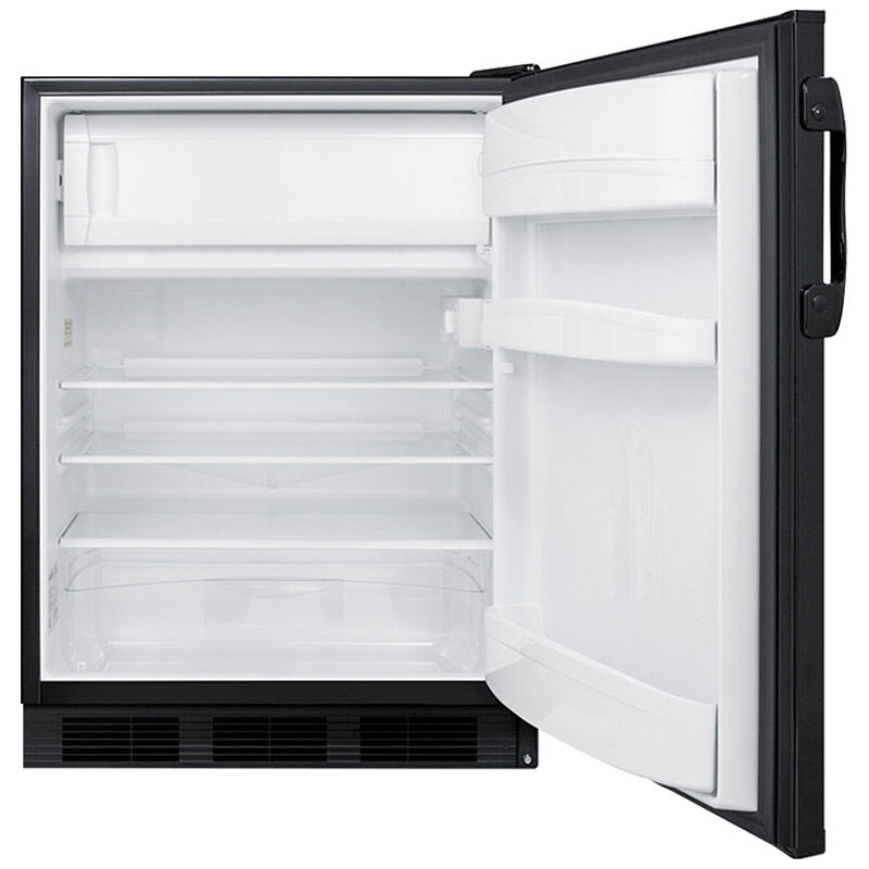 Summit 24 in. 5.1 cu. ft. Left-Hinged Undercounter Refrigerator - Black, , hires