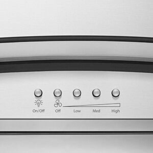 Whirlpool 36 in. Convertible Chimney Style Range Hood with 400 CFM, 3 Fan Speeds & 2 LED Lights - Stainless Steel, , hires