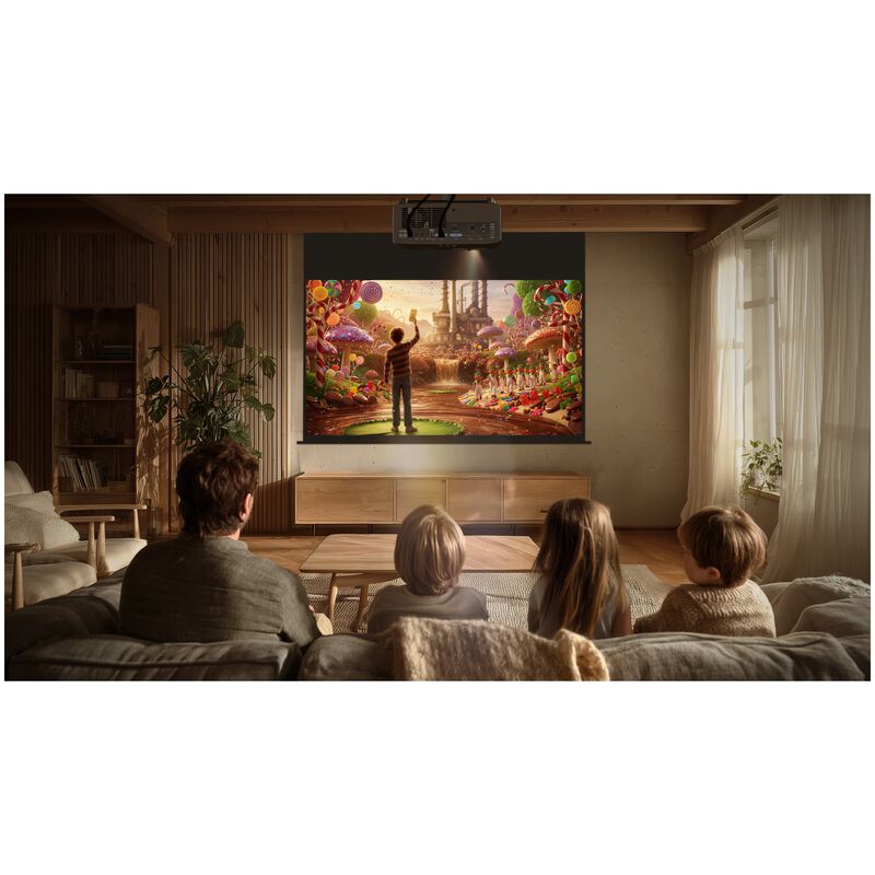 Optoma True 4K UHD 4,000 Lumens Short Throw Home Entertainment Laser Projector - Black, , hires