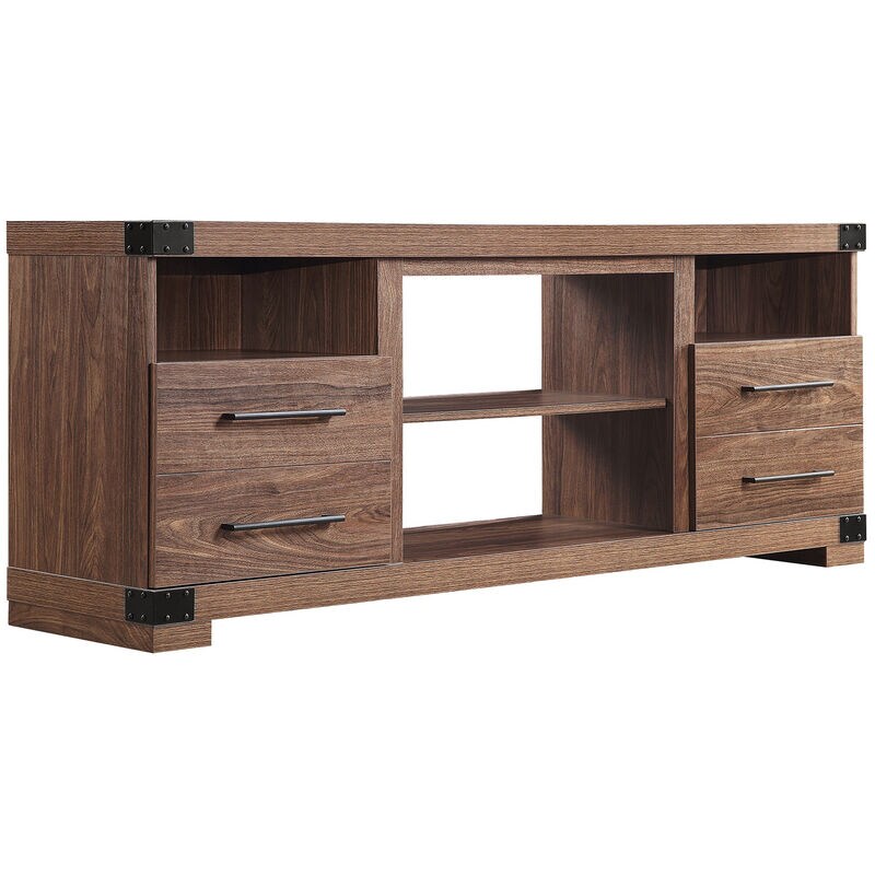 Manhattan Comfort Richmond 60" TV Stand with 2 Drawers & 4 Shelves - Brown, , hires