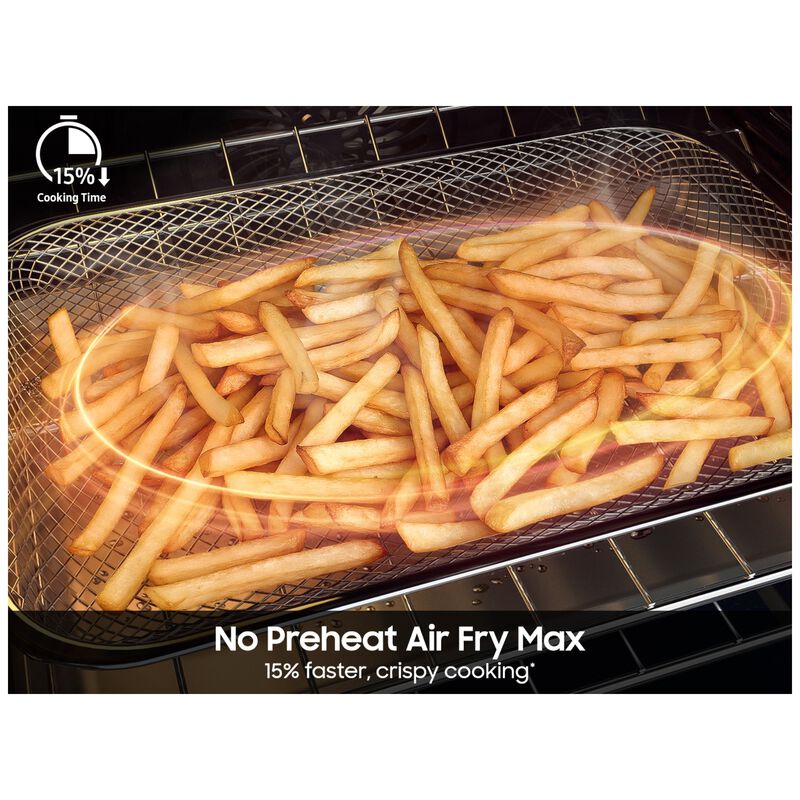 Samsung Bespoke 30 in. 6.3 cu. ft. Smart Air-Fry True European Convection Slide-In Electric Range with Radiant Burners - Stainless Steel, Stainless Steel, hires