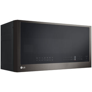 LG 30 in. 2.0 cu. ft. Over-the-Range Microwave with 10 Power Levels, 400 CFM & Sensor Cooking Controls - Print Proof Black Stainless Steel, PrintProof Black Stainless Steel, hires
