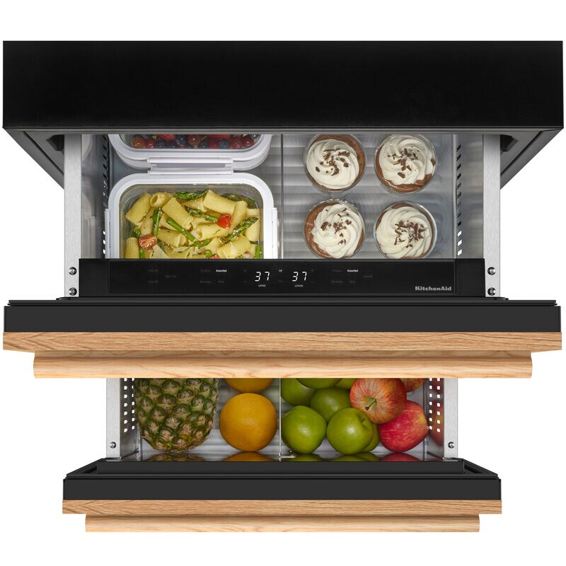 KitchenAid 24 in. 4.3 cu. ft. Double Refrigerator & Freezer Drawers - Custom Panel Ready, , hires