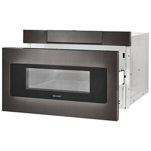 Sharp 24 in. 1.2 cu. ft. Microwave Drawer with 11 Power Levels & Sensor Cooking Controls - Black Stainless Steel, , hires