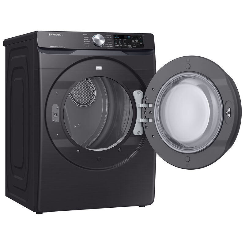 Samsung 27 in. 7.5 cu. ft. Smart Stackable Gas Dryer with Sanitize Cycle & Sensor Dry - Brushed Black, Brushed Black, hires