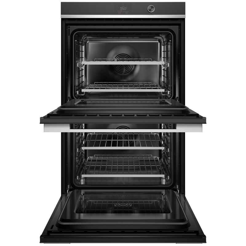 Fisher & Paykel Series 9 30 in. 8.2 cu. ft. Smart Top Control Electric Double Wall Oven with Standard Convection - Stainless Steel, , hires
