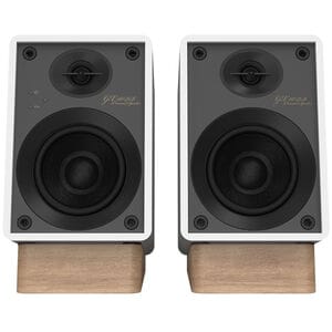 Onkyo 2-Way Compact Powered Bookshelf Speakers (Pair) - White, White, hires
