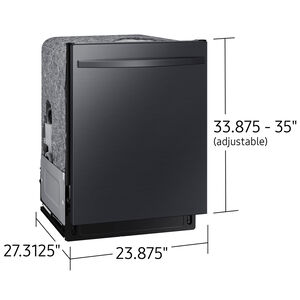 Samsung 24 in. Top Control Smart Dishwasher with 46 dBa Sound Level & 3rd-Rack - Matte Black Steel, , hires