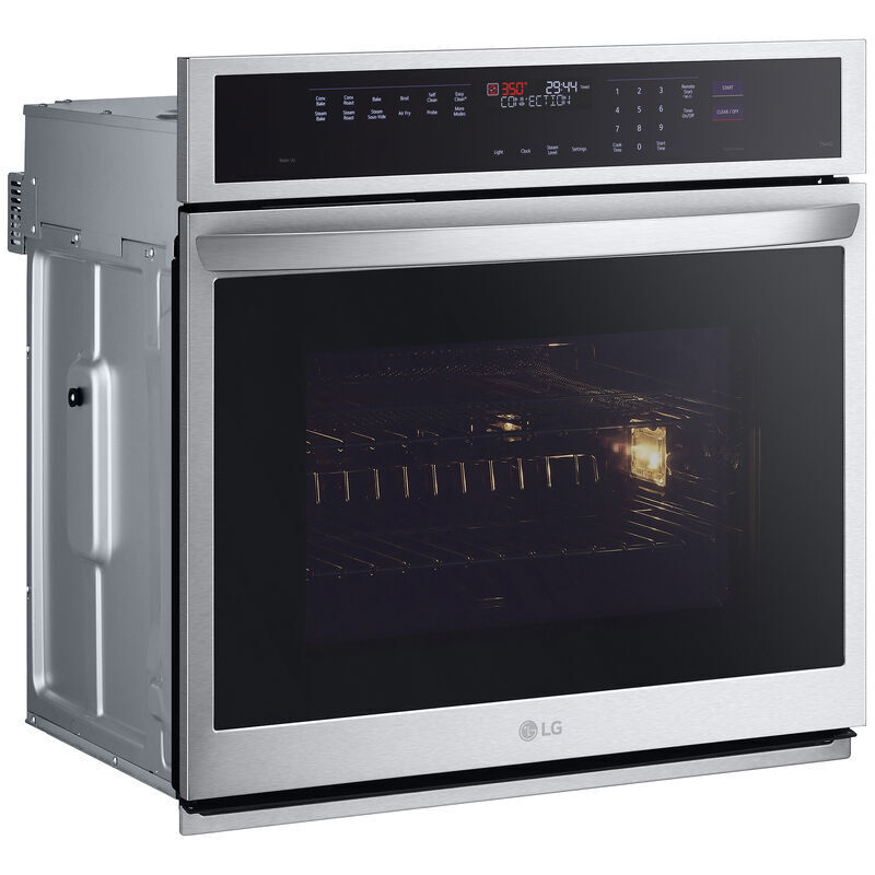 LG 30 in. 4.7 cu. ft. Smart Steam Electric Single Wall Oven with True European Convection - PrintProof Stainless Steel, , hires