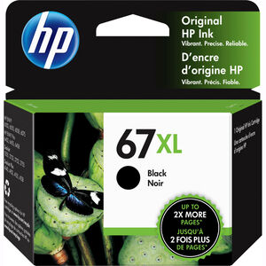 HP67 XL Series High Yield Black Ink Cartridge, , hires