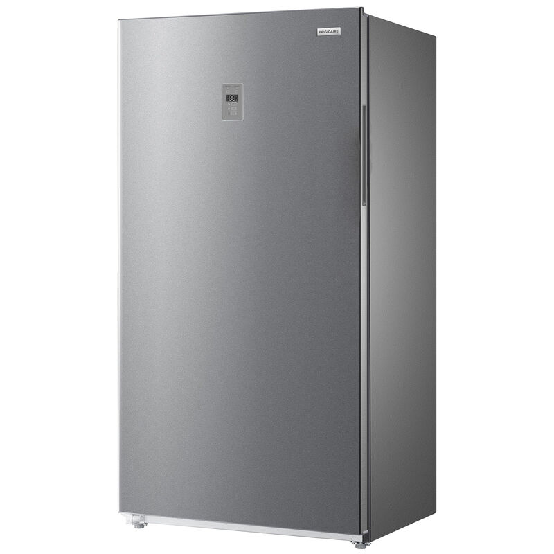 Frigidaire 33 in. 17.6 cu. ft. Garage-Ready Frost Free Double-Drawer Upright Freezer with Adjustable Shelves - Fingerprint Resistant Stainless Steel, Fingerprint Resistant Stainless, hires