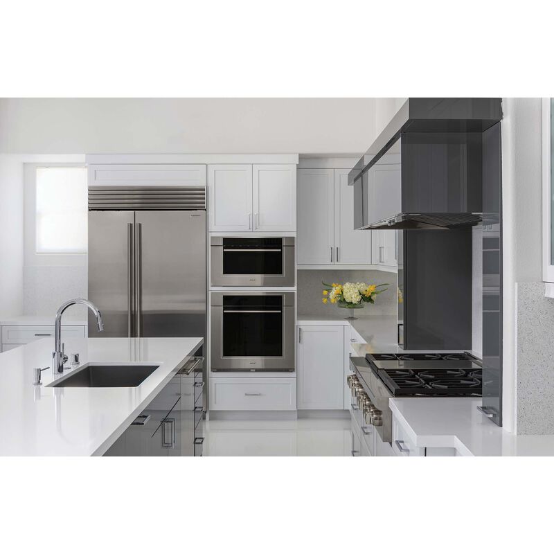 Wolf 48 in. 6-Burner Natural Gas Rangetop with Griddle & Power Burner - Stainless Steel, , hires