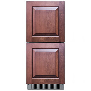 Summit 15 in. 2.7 cu. ft. Outdoor Double Refrigerator Drawers - Stainless Steel/Panel Ready, , hires