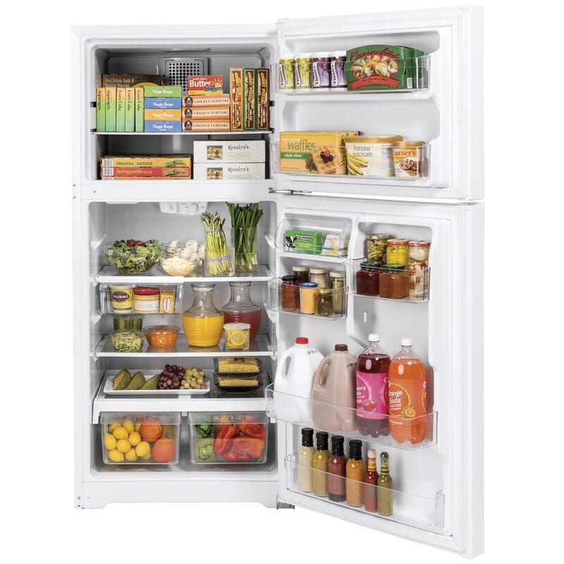 GE 30 in. 19.2 cu. ft. Top Freezer Refrigerator - White, White, hires